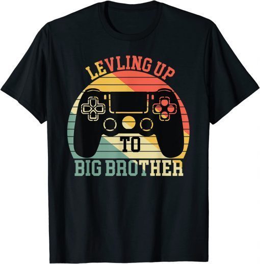 Leveling up to Big Brother Funny T-Shirt