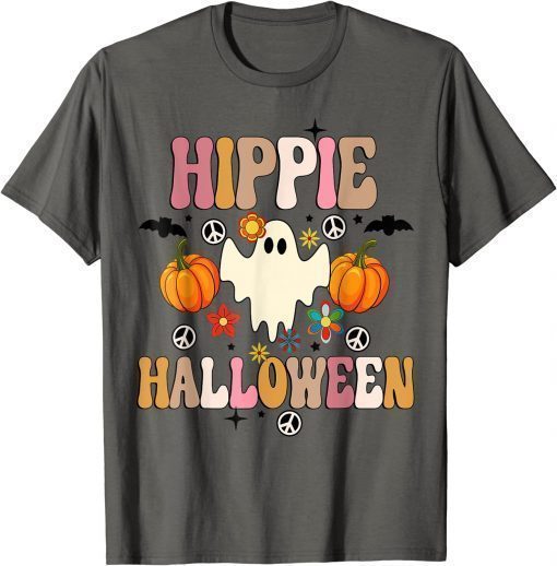 Vintage Hippie Halloween Ghost 60s 70s Costume Groovy Spooky Season Shirt