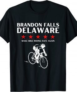 T-Shirt Brandon Falls Delaware Funny Joe Biden Bike Riding Pro Trump