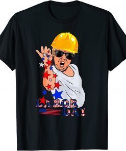 Official Happy Labor Day Funny Trump Salt American Flag T-Shirt