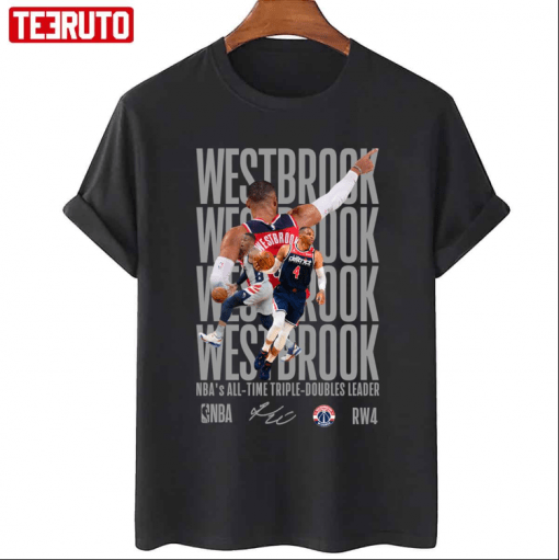 Typography Russell Westbrook NBA Basketball T-Shirt