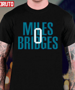 T-Shirt Typography Miles Bridges 0 NBA Basketball Player