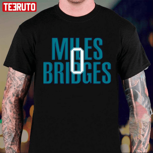 T-Shirt Typography Miles Bridges 0 NBA Basketball Player