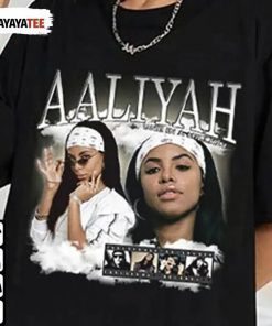 Vintage Aaliyah Rnb ,White Airbrush Aaliyah Queen Of Urban Pop Shirt