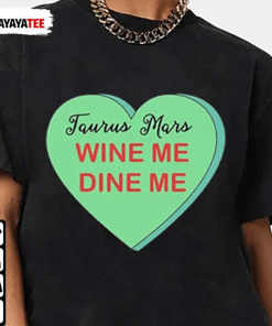 Zodiac Wine Me Dine Me Vintage T-Shirt