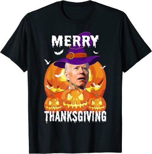 Joe Biden Confused Merry Thanksgiving For Halloween T-Shirt