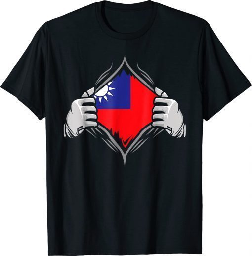 Vintage Super Taiwan Heritage Proud Taiwanese Roots Flag T-Shirt