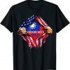 Official I Stand With Taiwan Flag American Flag Support Taiwan Shirt