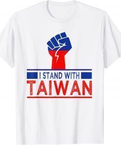 2022 I Stand with Taiwan Flag American Flag support Taiwan T-Shirt