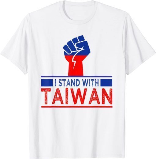 2022 I Stand with Taiwan Flag American Flag support Taiwan T-Shirt
