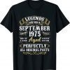September 1975 47th Birthday Gift 47 Year Old Shirt