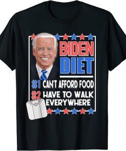 Funny BIDEN DIET President Politics Satire Anti Biden Joke T-Shirt