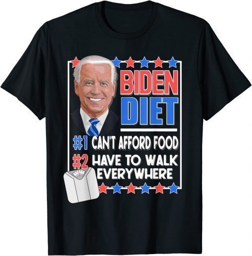 Funny BIDEN DIET President Politics Satire Anti Biden Joke T-Shirt