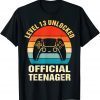 2022 13th Birthday Boy Shirt Level 13 Unlocked Official Teenager T-Shirt