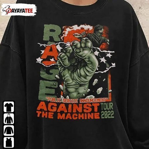 Vintage Rage Against The Machine Tour 2022 T-Shirt