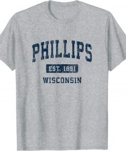 Phillips Wisconsin WI Vintage Athletic Sports Shirts