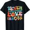 Retro Groovy Teacher Inspirational Happy Back to School Shirts