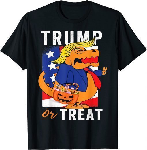 Dinosaur Trump Or Treat T Rex Halloween Pumpkin Shirt