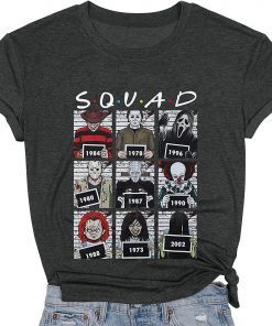 Happy Halloween Squad ,Women Horror Movie T-Shirts