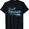 Trump 2024 Funny Republican Ticket Save America USA Flag Tee Shirt