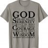 Serenity Prayer AA NA Sober Recovery Shirts