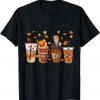 Pumpkin Spice Fall Leaves Autumn Coffee Lover T-Shirt