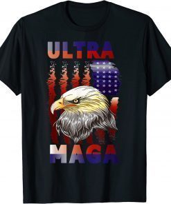 Ultra Mega Eagle with the flag Tee Shirt