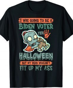 Zombie Costume I Was Going To Be A Biden Voter For Halloween Tee Shirt