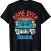 Back to School Funny Game Over Teacher Student Controller T-Shirt