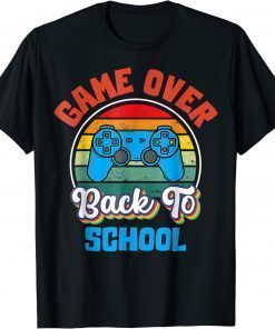 Back to School Funny Game Over Teacher Student Controller T-Shirt