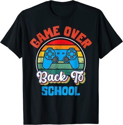 Back to School Funny Game Over Teacher Student Controller T-Shirt