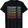 T-Shirt Donald Trump 2024 For President Pro Trump 2024 Retro Text