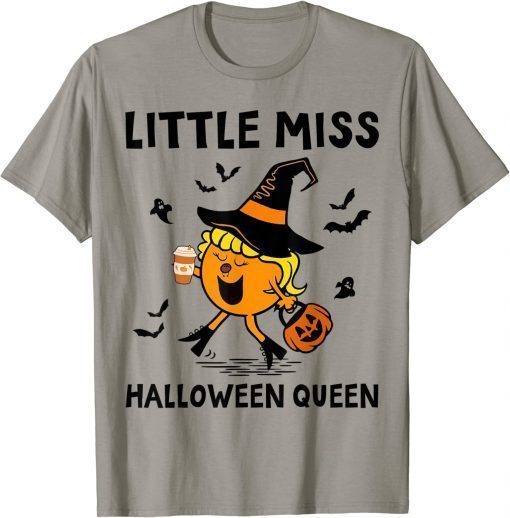 Little Miss Halloween Queen Pumpkin T-Shirt