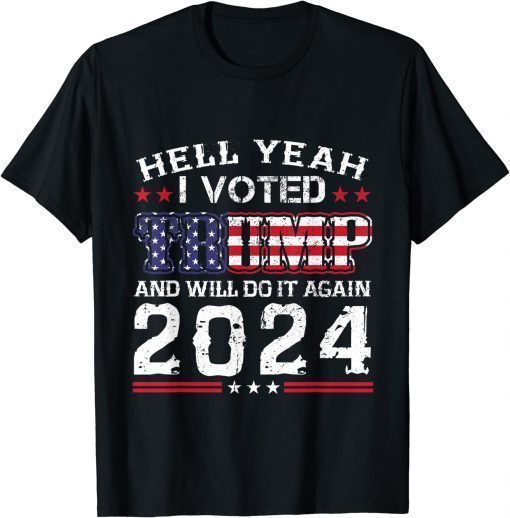 Trump 2024 Us Flag I Voted for Trump 2024 Election Shirt