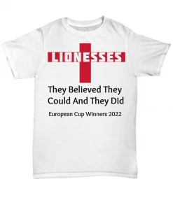 England Lionesses, European Football Cup Winners T-Shirt