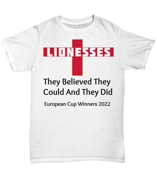 England Lionesses, European Football Cup Winners T-Shirt