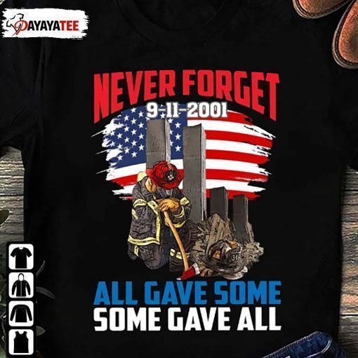 T-Shirt We Shall Never Forget 911 ,American Flag Patriotic Patriot Day