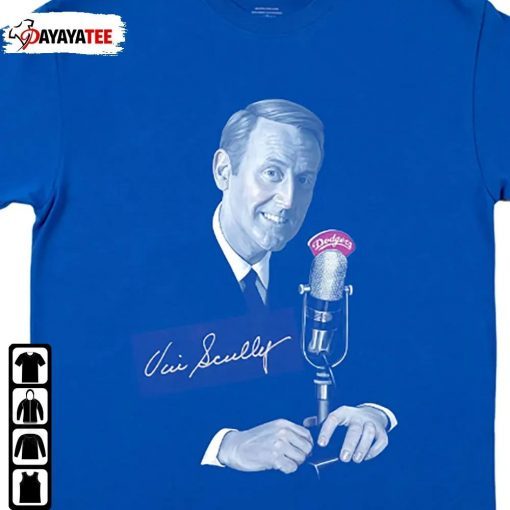 Vin Scully Los Angeles Dodgers Baseball Shirt
