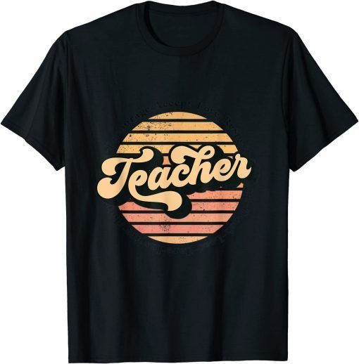2022 Retro 70’s Teacher ,Encourage Accept Love Lead Care Inspire T-Shirt