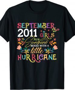 September 2011 Girls Are Sunshine Cute 11 Years Old Birthday Funny T-Shirt