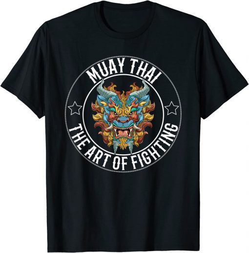 2022 Muay Thai Art Of Fighting Fu Dog Head Shirt