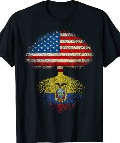 American Flag Ecuador Roots Ecuadorian Flag Shirt