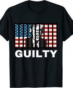 Anti Trump ,GUILTY Anti Trump American Flag Political T-Shirt