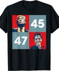 Vintage Trump And Kari Lake 45 47 President Of US Election 2024 T-Shirt