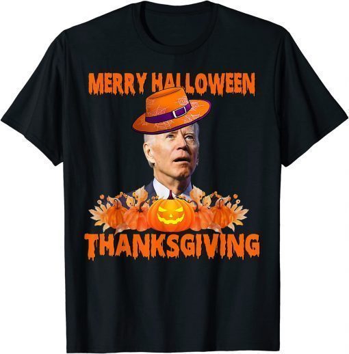 Joe Biden Confused Merry Thanksgiving For Halloween T-Shirt