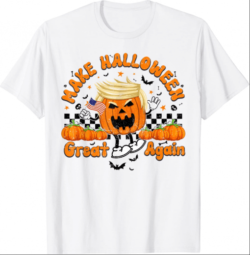 Funny Make Halloween Great Again Funny Trumpkin Pumkin Halloween T-Shirt