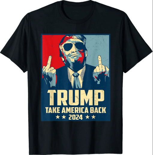 Funny Trump 2024 flag take America back T-Shirt