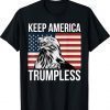 Keep America Trumpless Anti Trump Usa Eagle Flag Patriotic Vintage T-Shirt