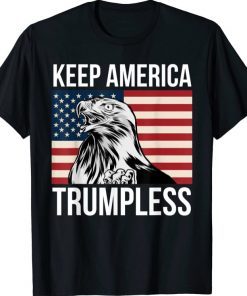 Keep America Trumpless Anti Trump Usa Eagle Flag Patriotic Vintage T-Shirt