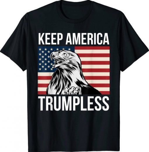 Keep America Trumpless Anti Trump Usa Eagle Flag Patriotic Vintage T-Shirt